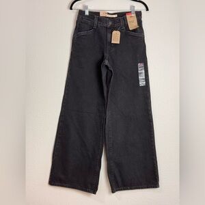 NWT LEVI'S BLACK '94 BAGGY WIDE LEG JEANS 25 #108